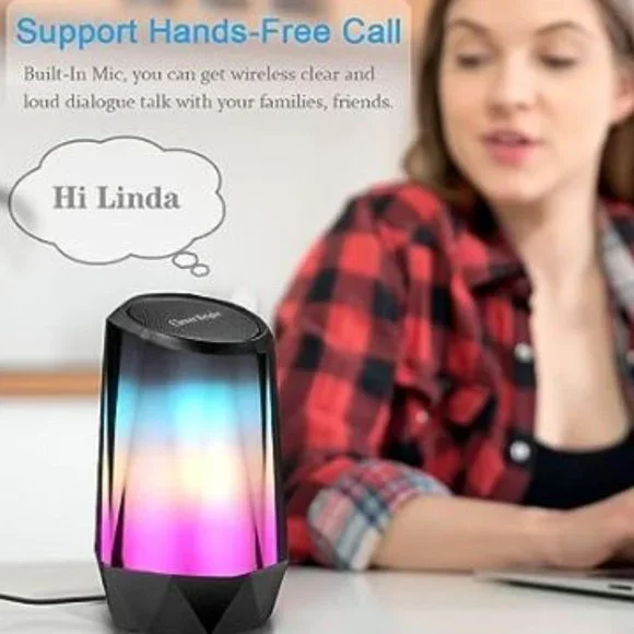 Wireless Bluetooth RGB LED Modes Button Speaker - Picture 3 of 12